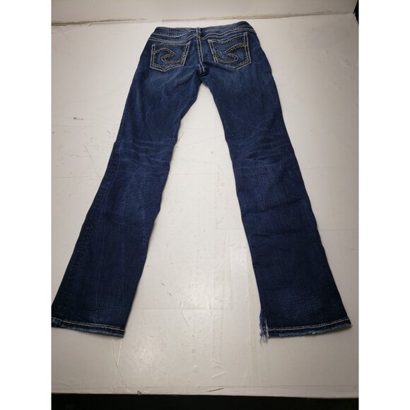 Silver Jeans & Co Suki Mid Straight Dark Wash Jeans Size W28 L34 Pre Owned - Picture 9 of 15